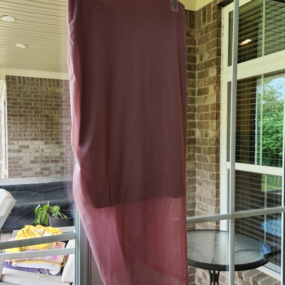 NWT Free People Lilac Wine Medium New Side Gather Layered Skirt Sheer - Picture 11 of 13